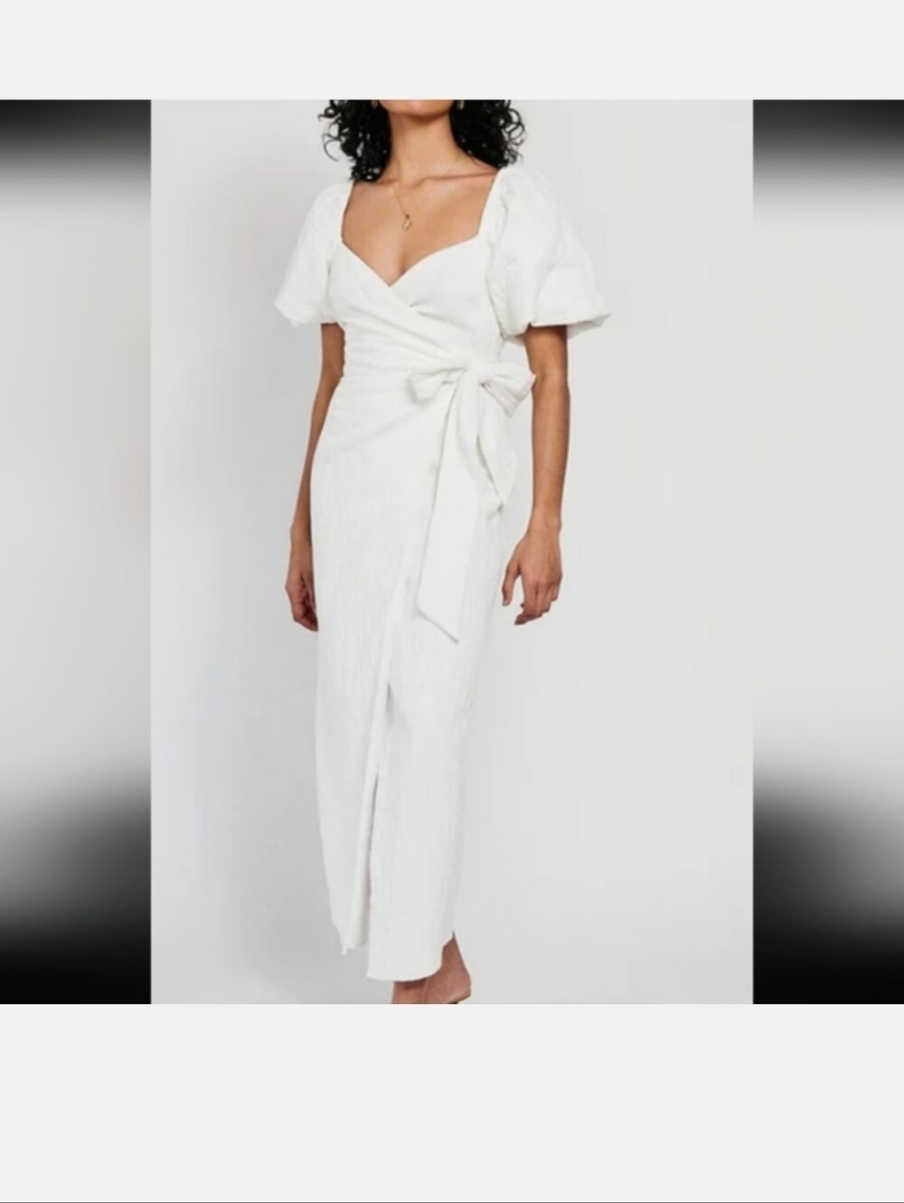 Sabo Cora Wrap White Dress XS Sexy Beach Cotton Resort Wear Minimalist